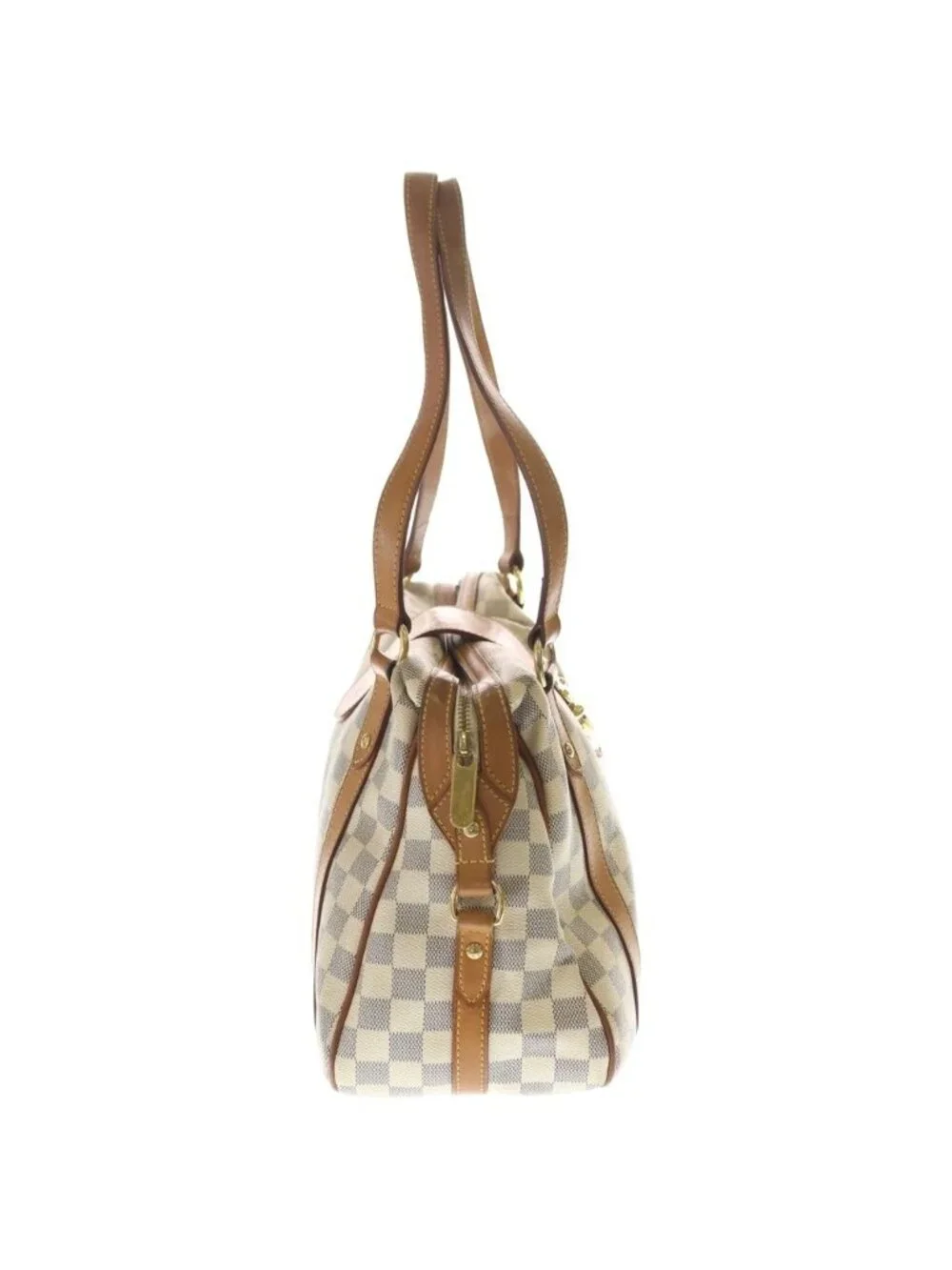 Louis Vuitton Damier Azur Stretch The GM Shoulder Tote Leather Ivory